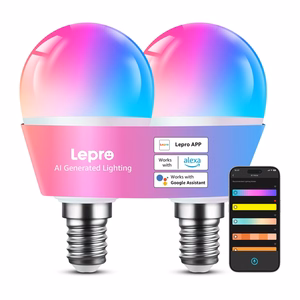 LED-лампочка LEPRO BP1-2 E14 с Bluetooth и Wi-Fi, 470 lm, 2 шт.