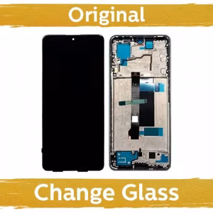 LCD ekranas Xiaomi Redmi Note 13 Pro 5G / Poco X6 5G juodas su rėmeliu (Renewed: China)