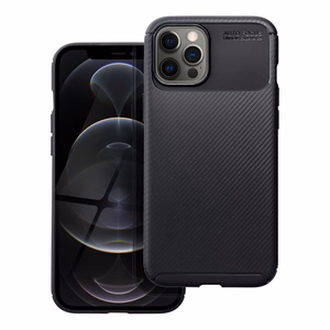 Чехол для iPhone 12 PRO MAX Carbon Premium чёрный
