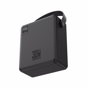 Wozinsky W8-B 100000mAh 30W Powerbank 2xUSB-A and 2xUSB-C with Flashlight - Black