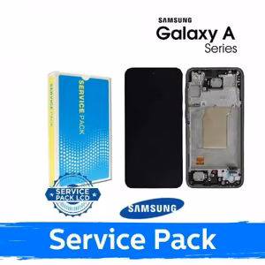 LCD дисплей для Samsung A366 A36 5G с рамкой (белый) (Service Pack)