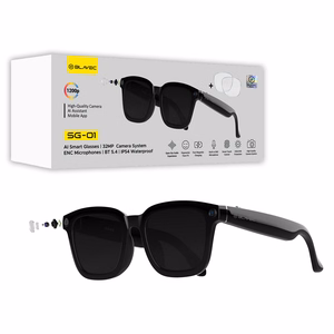 Blavec išmanieji akiniai SG-01 HD kamera, AI, Wi-Fi (SG01-B) juodi