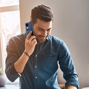 Dux Ducis Fino dėklas pagamintas iš nailono medžiagos Huawei P50 Pocket juodas