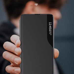 Eco Leather View Case чехол для Xiaomi 13 Lite с откидной подставкой чёрный