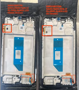 LCD экран Xiaomi Redmi Note 14 4G (Europe) с тачскрином с рамкой Midnight Black Оригинал (сервисная упаковка)
