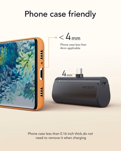 Powerbank Veger PlugOn (W0556/V0556) PD QC3.0 3A 20W 5000 mAh with a built-in connector Type C black