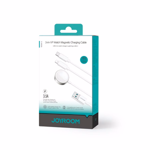 Apple Watch magnetinis įkroviklis Joyroom S-IW008 Lightning + USB-C 5V 1.2m (baltas)