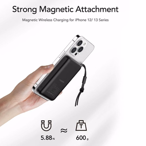Išorinė baterija POWER BANK VEGER (VP1151) 10000mAh su belaidžiu įkrovikliu (Magsafe 15W) balta
