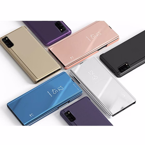 Clear View atverčiamas dėklas telefonui Samsung Galaxy A03s (166.5) mėlyna