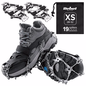 REBEL ACTIVE neslystantys antbačiai su dygliais žygio batams, XS dydis, 28–32