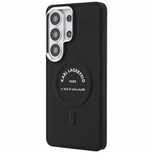 Karl Lagerfeld Embossed Ring RSG Logo MagSafe Чехол для Samsung Galaxy S26 Ultra - чёрный