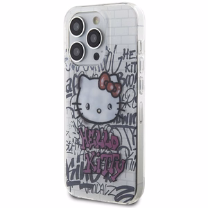 Hello Kitty IML Kitty on Bricks Graffiti dėklas, skirtas iPhone 14 Pro Max, baltas