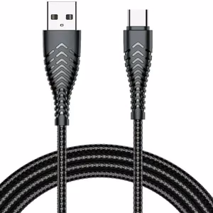Cable USB A to Typ C VEGER 2,4A V104 1,2 m black