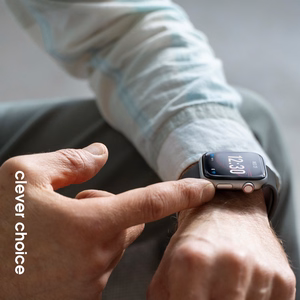 Crong Liquid dirželis, skirtas Apple Watch 44 / 45 / 46 / 49 mm, grafito spalvos