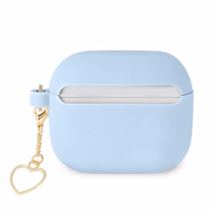 Guess GUA3LSCHSB AirPods 3 dėklas mėlynas silikoninis Charm Heart kolekcija