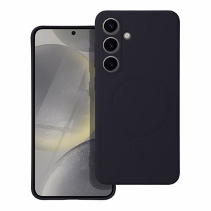 Case for Samsung A56 Silicone Mag Cover compatible with MagSafe (camera protection) black
