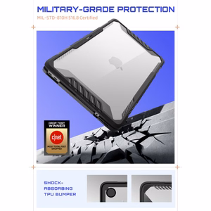 Чехол Supcase Unicorn Beetle Pro для MacBook Neo 13" 2026, прозрачный чёрный