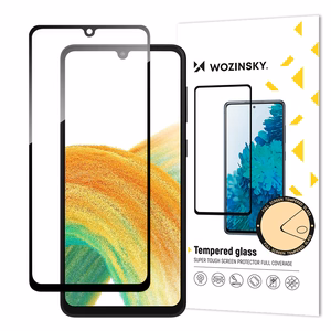 Screen protection glass "Wozinsky 5D Full Glue" Samsung A346 A34 5G case-friendly black