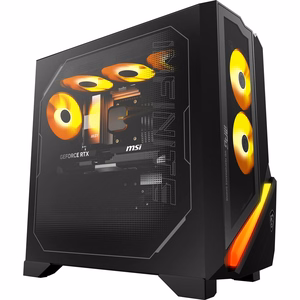 MSI stalinis kompiuteris AMD RyzenT 7 9800X3D 32 GB DDR5-SDRAM SSD 2 TB NVIDIA GeForce RTX 5080 AMD Radeon grafika Wi-Fi Bluetooth Windows 11 Home MPGINFZ3X3D9NVVR7-685EU (PC)