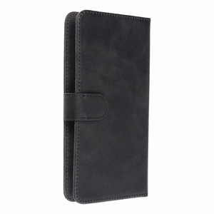 Universalus knygos tipo dėklas COMMON dydis L, skirtas IPHONE 6 PLUS / 7 PLUS / 8 PLUS / XS MAX / 11 PRO MAX / SAMSUNG S20 FE / S21 FE / S10 PLUS / A10 / A32 / A54 / XIAOMI 12 LITE / HUAWEI P30 PRO, juodas