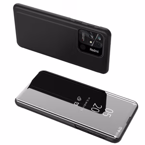 Dėklas telefonui Clear View Xiaomi Redmi 10C flip dėklas juodas