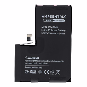 AmpSentrix Basic battery for iPhone 14 Pro Max (high capacity 4750 mAh)