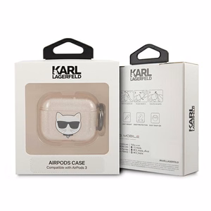 Karl Lagerfeld Glitter Choupette чехол для AirPods 3 - золотой