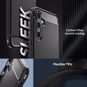 Spigen Rugged Armor case for Samsung Galaxy A55 5G, matte black