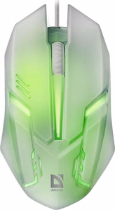 DEFENDER CYBER MOUSE MB-560L BALTA 7 SPALVŲ APŠVIETIMAS