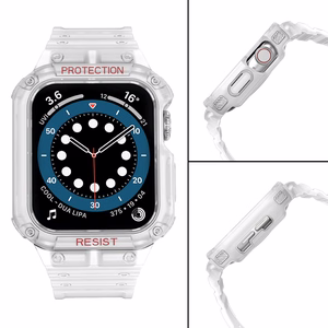 Protect Strap Ремешок для Apple Watch 42/44/45mm с бронированным чехлом - прозрачный
