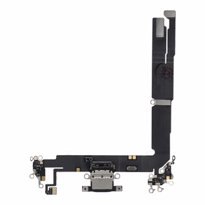 Originalus iš donorinio įrenginio išimtas „iPhone 16 Plus“ USB įkrovimo lizdo šleifas – juodas