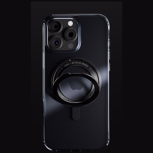 Uniq Swivix 360 sukamas stovas dėklas telefonui iPhone 16 Pro - juodas