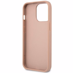 Guess GUHCP14LPSATLP iPhone 14 Pro 6.1 "rožinis/rožinis kietas dėklas SaffianoTriangle Logo