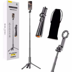 Blavec Selfie Stick Aluminium Fusion P-12 Magsafe Auto pop trikojis + nuotolinio valdymo pultas 1,60 m (SSFP12-MTRAPB160) juodas