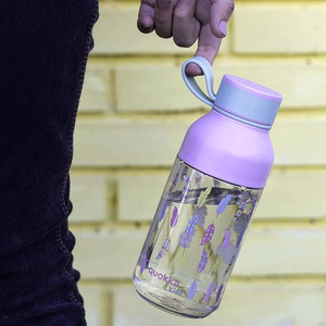 Quokka Ice Kids with Strap Ecozen water bottle, 430 ml, Feathers