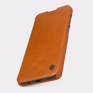 Nillkin Qin dėklas Xiaomi Redmi Note 11 Pro+ (Kinija) / Redmi Note 11 Pro (Kinija) / Mi11i HyperCharge kameros apsauga dėklas atverčiamas dėklas juodas