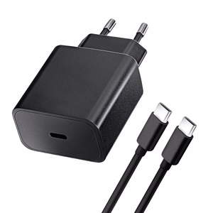 Įkroviklis Blue Star 20W USB-C + USB-C to USB-C cable juodas