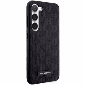 Karl Lagerfeld KLHCS23SSAKLHPK S23 S911 жёсткий чехол чёрный/чёрный Saffiano Mono с металлическим логотипом