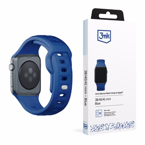 38/40/41/42 mm Blue (small) - 3mk Silicone Watch Strap for Apple