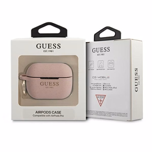 Guess GUAPSGGEP AirPods Pro dėklas rožinė/rožinė Silikonas Blizgučiai