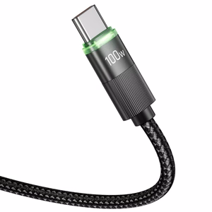Кабель Tech-Protect UB20T Ultraboost USB-C PD100W 5A 180 см - чёрный