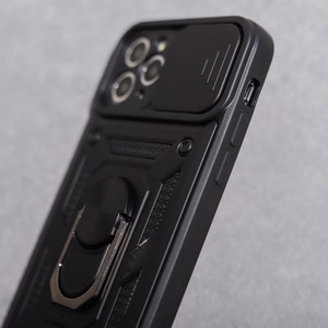 Defender Slide dėklas telefonui Samsung Galaxy A12 / M12 juodas