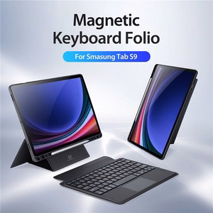 DUX DUCIS dėklas DK sulankstomas su belaidžiu klaviatūra SAMSUNG Tab S9/S9FE/S10FE juodas