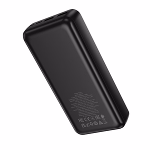 Borofone išorinė baterija 20000mAh BJ80A Clever – 2xUSB + Type C – QC 3.0 22,5W + PD 20W, juoda