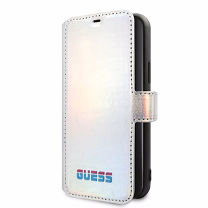 Guess GUFLBKN65BLD iPhone 11 Pro Max серебряный/серебряный книжка Iridescent