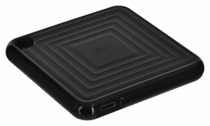 Silicon Power PC60 Portable SSD 1 TB USB A tipo jungties adapteris į USB C tipo jungtį 3.2 Gen 1 (3.1 Gen 1) Juoda