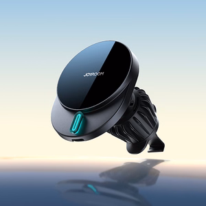 Belaidis automobilinis įkroviklis-laikiklis Joyroom (JR-ZS409) Magnetic (MagSafe 15W) tvirtinamas ant ventiliacijos grotelių juodas