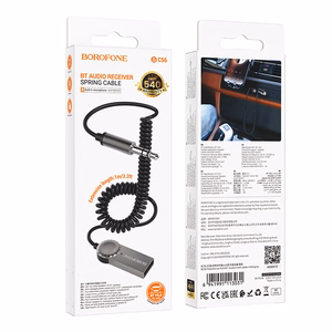 Borofone Audio Bluetooth imtuvas AUX BC56 ramiai pilkas