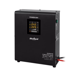 Rebel POWER-500 wall-mounted emergency power supply, pure sine wave inverter with charging, 12 V / 230 V, 500 VA / 300 W
