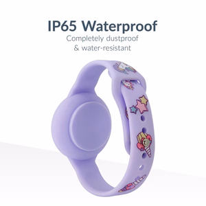 Beeep OneTag paieškos žymeklis su vaikiška silikonine apyranke „Unicorn“, Apple Find My / Android